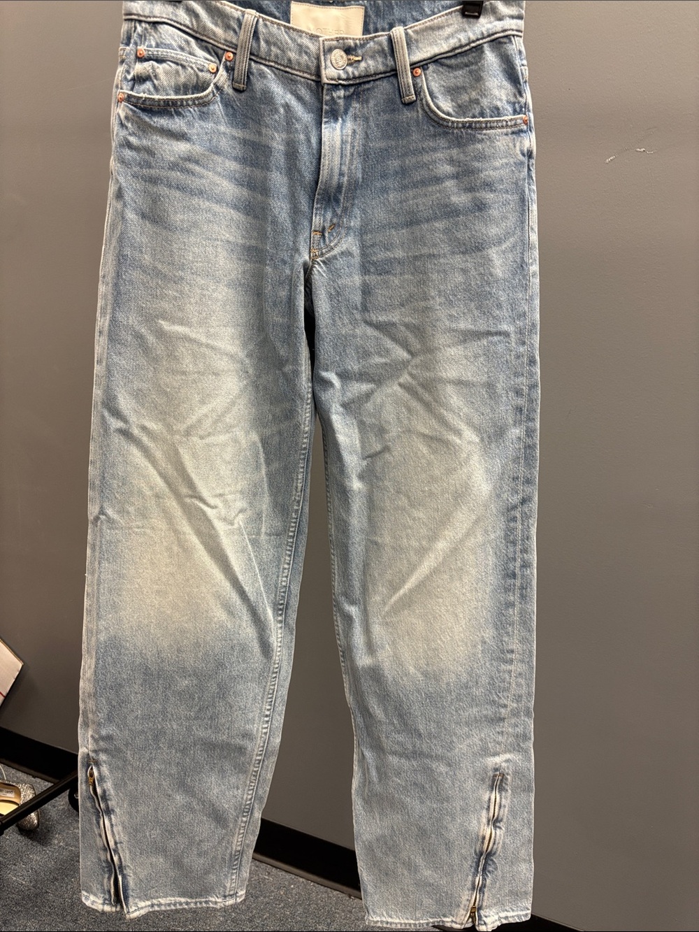 MOTHER Light Blue Relaxed The Turn Key SPinner Sneak Jeans W/O Tag